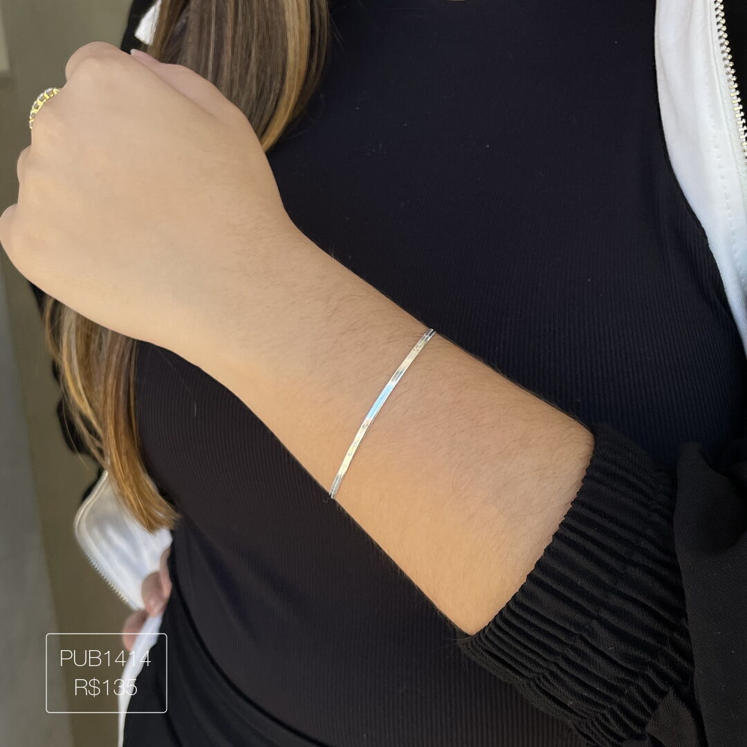 Pulseira Fita 2mm 2026/1 Liso Prateado